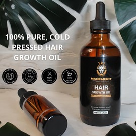 Mane Might Hair Growth Oil - Contains Rosemary Oil, Castor Oil, Jojoba Oil, Argan Oil, Tea Tree Oil & More for Hair Growth - Hair Loss Treatment