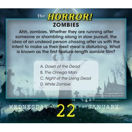 The Horror! 2025 Boxed Daily Desk Calendar: Terrifying Trivia for Fright Fanatics