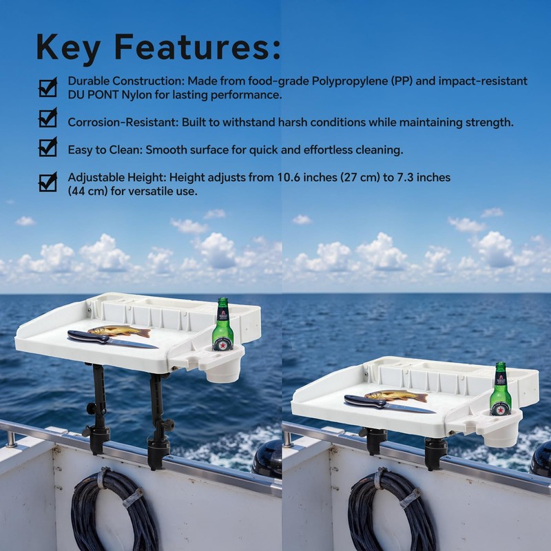 HITORHIKE Bait Board Set with Mounts & Extenders – White