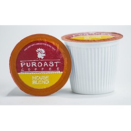 Puroast Low Acid Coffee| House Blend Single Serve Pods | Medium Roast | High Antioxidants & High pH |No Bitter Aftertaste | Reduced Heartburn & GERD Friendly | 96 Count - Compatible with Keurig Brewer