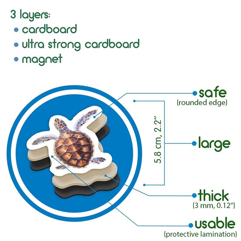 Magdum Fridge Magnets for Toddlers - 30 SEA Photo Kids