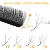 Brown YY Eyelash Extensions 0.07mm Thickness Premade lash Fans C/D/LU