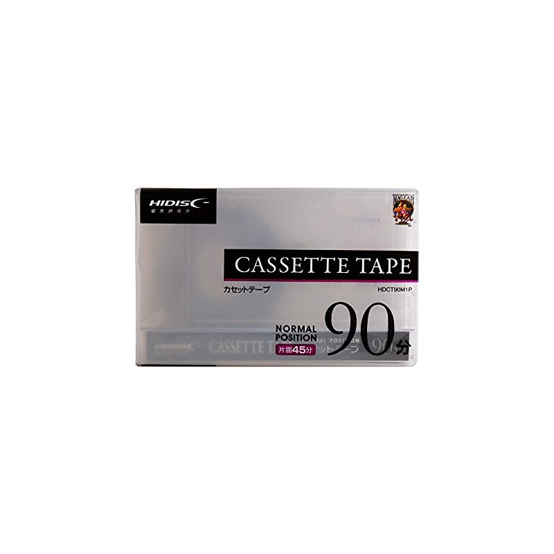 HIDISC Music Cassette Tape, Normal Position, 90 Minutes, 1 Roll