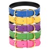 Aolove Basic Classic Padded Leather Pet Collars for Cats Puppy