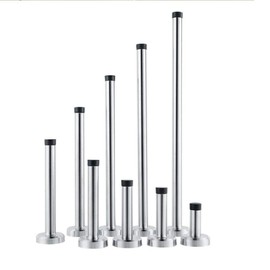 ZPPZ Wall Door Stopper Stainless Steel Door Stop Wall Mounted Door Stopper High Performance Stainless Steel Shock Absorber Rubber Buffer for Wall 8 cm