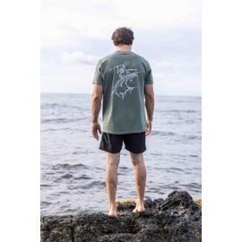 Cove Surf Co. - Premium Graphic Tees for Men and Women - Swordfish Stallion Design - Mens Tees Graphic, Men's Graphic T-Shirts - 100% Cotton, Heavyweight, True to Size Fit - (Moss/Large)
