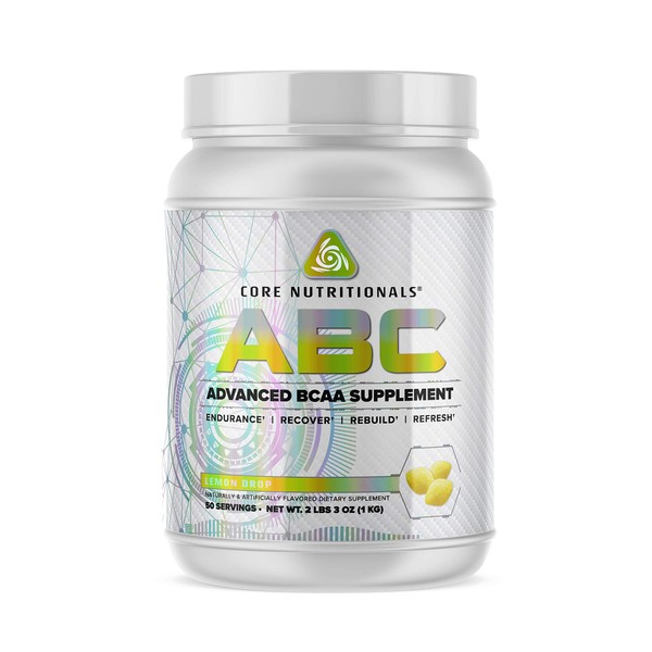Core Nutritionals Platinum ABC Advanced Intra-Workout BCAA Supplement with 2.5 G Beta Alanine, Citrulline Malate to Increase Endurance and Performance, 50 Servings (Lemon Drop)