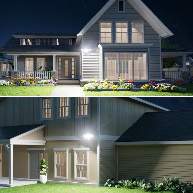 Onforu 70W LED Dusk to Dawn Flood Lights, 7000LM White