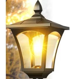 DOESLAG Solar Lamp Post Light Head Replacement Post Head NO Poles