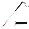 80cm White Cane, Aluminum Folding Cane for The Blind,Folds Down