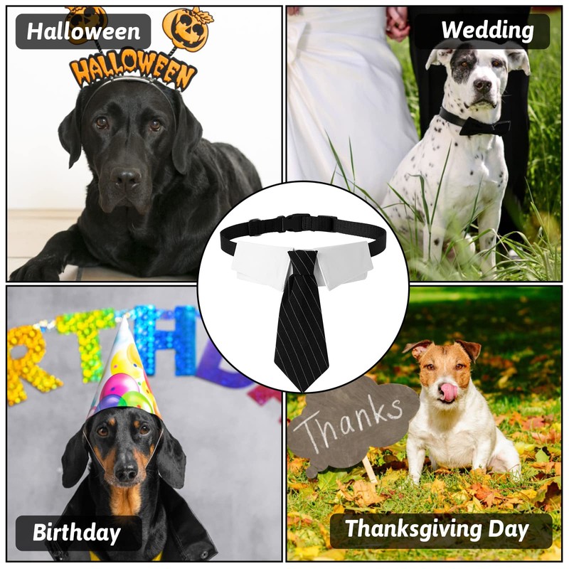 HACRAHO Dog Collar, 1 Pack Wedding Dog Tie Collar Adjustable