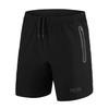 TCA Elite Tech Running Shorts Men's with Zip Pockets, black,