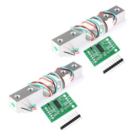 ALAMSCN Pack of 2 20 kg Load Cell Weight Sensors Digital Scales Load Cell + 2 Pieces HX711 Load Cell Weight Sensor Module for Arduino Microcontroller DIY