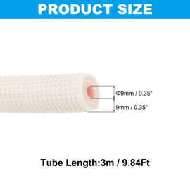 PATIKIL Pipe Insulation Foam Tubing 3/8" Heat Preservation Insulation Foam Tubing Water Tubing for Mini Split Copper Pipe Line Set, 9.84 Feet, White/Pink