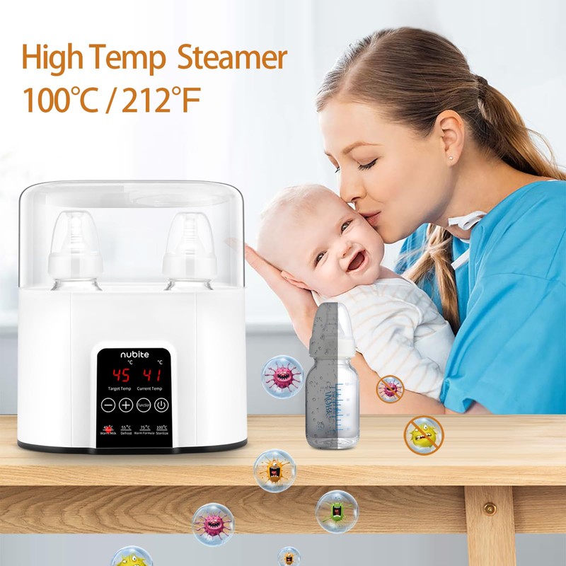 nubite Double Baby Bottle Warmer 24H Constant Mode for All