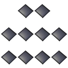 sourcing map 10PCS 2.5V 0.25W 0.1A Mini Solar Panels for Solar Power, Small Solar Photovoltaic Cells Charge DIY Electric Toy Materials Solar System Kits, 1.97" x 1.97"