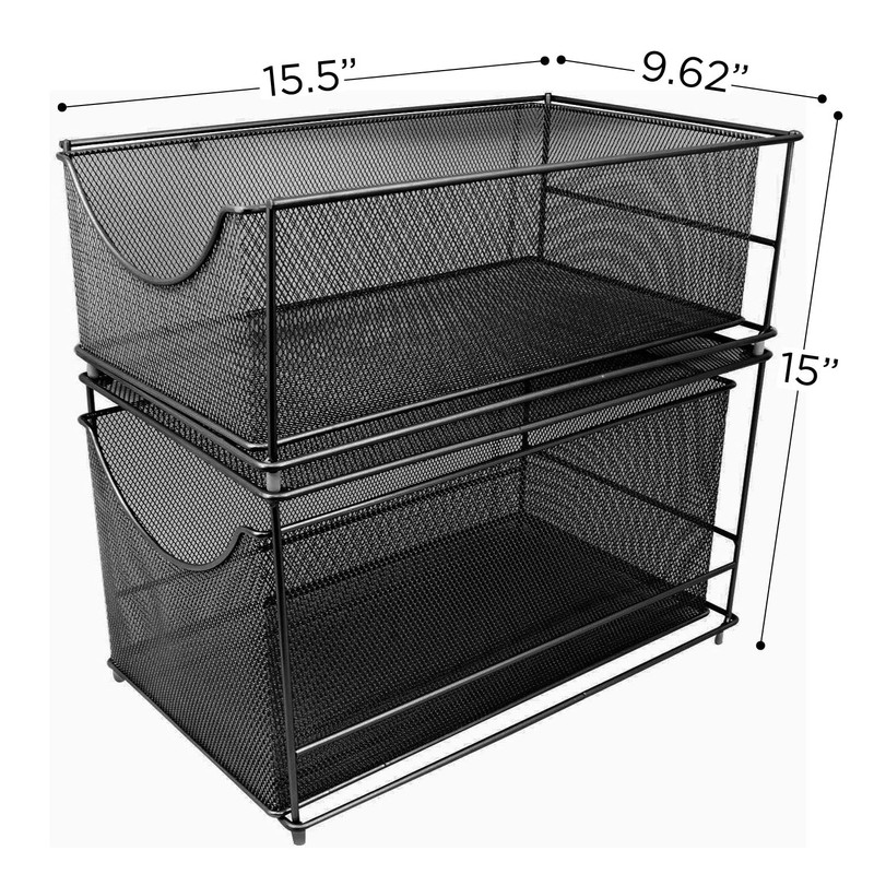 Sorbus® Cabinet Organizer Set — Mesh Storage Organizer with Pull