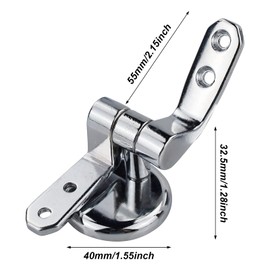 Toilet Seat Hinges Replacement,Toilet Seat Fittings Zinc Alloy Toilet Seat Replacement Hinge Toilet Seat Hardware DIY Repair Kit with Fittings and Repair Parts for Most Toilet Seats(2 Pcs)