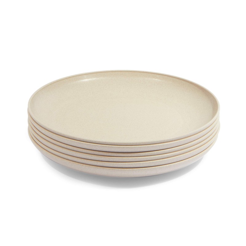 Wheat Straw Plates, Unbreakable Dinner Plate (Beige, 8 In, 6
