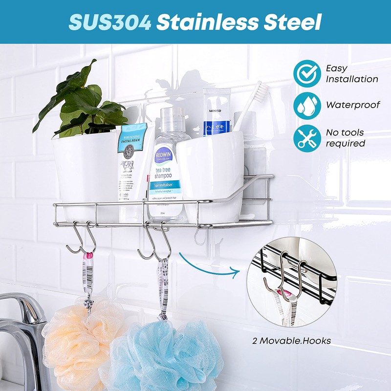 KESOL Adhesive Shower Caddy Shower Shelf Organizer for Bathroom Organization
