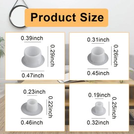 iwiio White Screw Caps, 120Pcs Plastic Hole Plugs, Screw Covers White, Round Screw Hole Covers for Cabinet Cupboard Shelves License Plate Furniture Hardware (2mm/6mm/8mm/10mm)