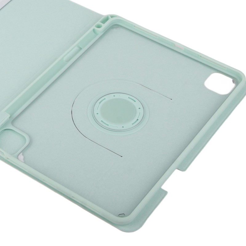 Tablet Protective Case Light Green Folding Stand Cover with Keyboard