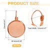 sourcing map 20Pcs Leverback Earring Hooks with Flat Round Tray,