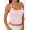 Trendy Queen Womens Double Lined Adjustable Spaghetti Strap Tank Tops