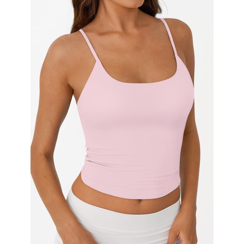 Trendy Queen Womens Double Lined Adjustable Spaghetti Strap Tank Tops