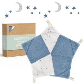Momcozy Soft & Absorbent Baby Washcloths - 4 Layer Design| Medium Thickness| Premium Cotton for Newborns' Skin-Great for Bathing, Wiping & on-The-go Use, Shower Gift and Essential(5 Pack, 10x10 inch)