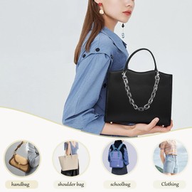 YEZILUU Geometric Bag Charm Metal Bag Charms Purse Straps Accessories For Women For Bag Strap And Handbags (silver)