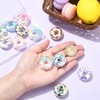 DanLingJewelry 12Pcs 3D Bumpy Donut Acrylic Focal Beads Imitation Doughnut