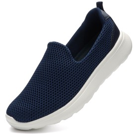JINDELI - Zapatos para caminar sin cordones para mujer, Azul marino, 24.5 cm