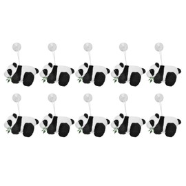 10pcs Mini Panda Plush Toy Soft Cute Tiny Panda Doll Hanging Pendant Ornament for DIY Keychain Bag