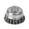 Surtek C613 Carda copa trenzada alambre grueso acero inoxidable 3"