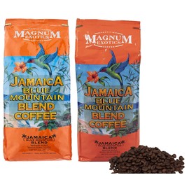 Magnum Jamaica Blue Mountain Coffee Blend - 2lbs Whole Bean (2 Pack)