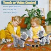 Marsjoy Gray Leash Walking Cat Set Interactive Talking Cat Singing