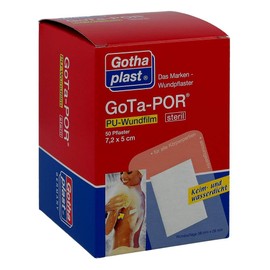 GOTA-POR PU Wound Film 7.2 x 5 cm Sterile Plasters Pack of 50