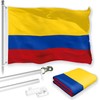 3x5 Colombia Flag and Flagpole Set International 3x5 foot Tanglefree
