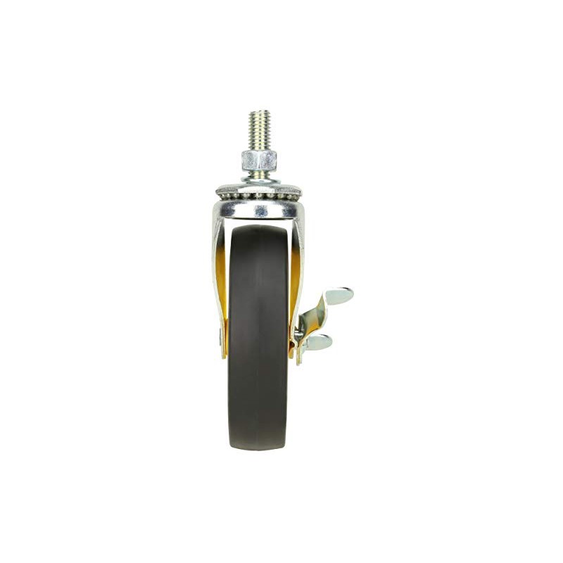 Rock-N-Roller Caster with Brake 5" x 1.25" 2-Pack for R8