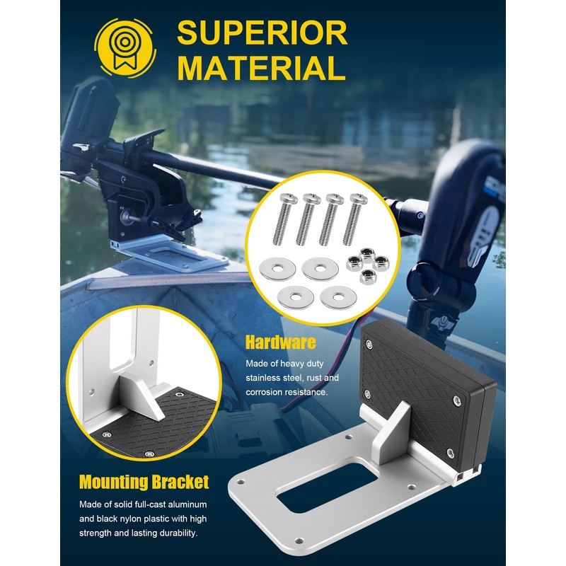 Universal Transom Trolling Motor Mounting Bracket for Kayaks/Kayak Marine Board