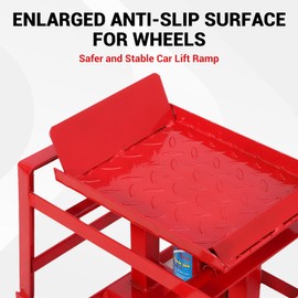 2PCS Hydraulic Ramps for Cars-11050lbs 5T Car Lift Ramp, Adjustable Car Ramps with 2 Hydraulic Jack,Automotive Truck Ramp for Oil Changes, Home and Garage Vehicle Repair