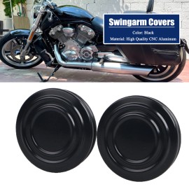 Unbranded Black Swingarm Pivot Bolt Covers For Harley V-Rod Muscle VRSCF Street Night Rod