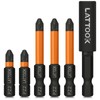 Pozidriv Bit Set, LATTOOK 6-Piece PZ2 Bits Pozi Pozidriv Screwdriver,