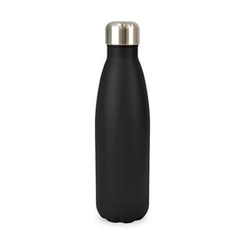 New Spirit Original Screw top lid stainless steel plain water bottle, drinks cup, portable cup, travel cup, sports, activities, leisure, bottles, refill bottle (Black)