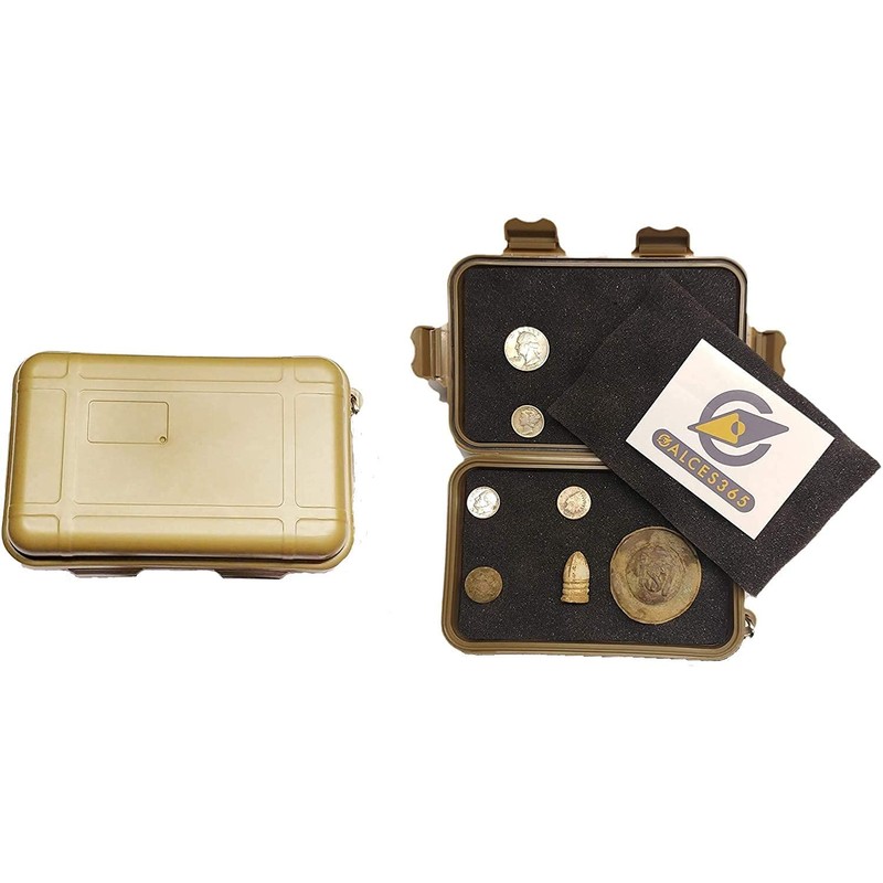 Calces365 Metal Detecting Gloves, Pinpointer Clip, Finds Box