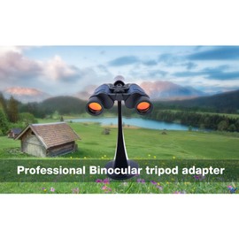 Oumij Adaptador de Trípode de Binoculares Soporte de Trípodes de Montaje de Adaptador Binocular de Metal Negro Soporte para Telescopio Binocular