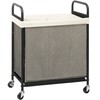 STORAGE MANIAC Rolling Laundry Hamper with Wheels 2-Section Laundry Sorter
