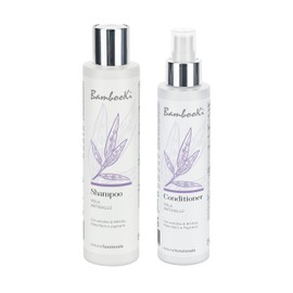 Anti-Gelb-Maske + Shampoo-Kit Bambookì für Blondes und Graues Haar, Neutralisiert Gelbe und Orangefarbene Strähnchen, Mit Kokosnussöl und Bambuskeratin, SLS- und parabenfrei