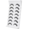 JIMIRE False Eyelashes Clear Band Small Faux Mink Lashes Natural